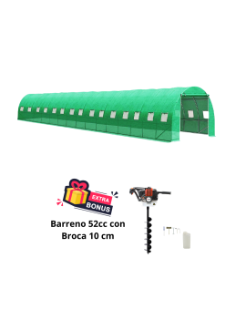 Invernadero de 56 metros cuadrados + Barreno