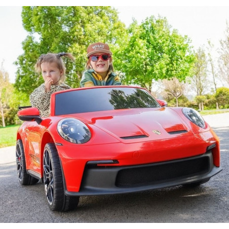 PREVENTA |Porsche 911 GT3 Rojo AWD Niño 24V  Ruedas EVA y 2 Butacas