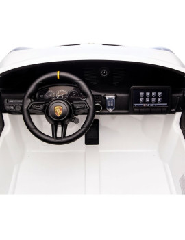 Porsche 911 GT3 Blanco AWD Niño 24V  Ruedas EVA y 2 Butacas