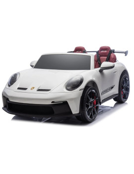 Porsche 911 GT3 Blanco AWD Niño 24V  Ruedas EVA y 2 Butacas