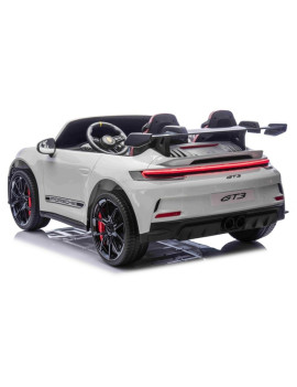 Porsche 911 GT3 Blanco AWD Niño 24V  Ruedas EVA y 2 Butacas