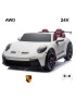 Porsche 911 GT3 Blanco AWD Niño 24V  Ruedas EVA y 2 Butacas