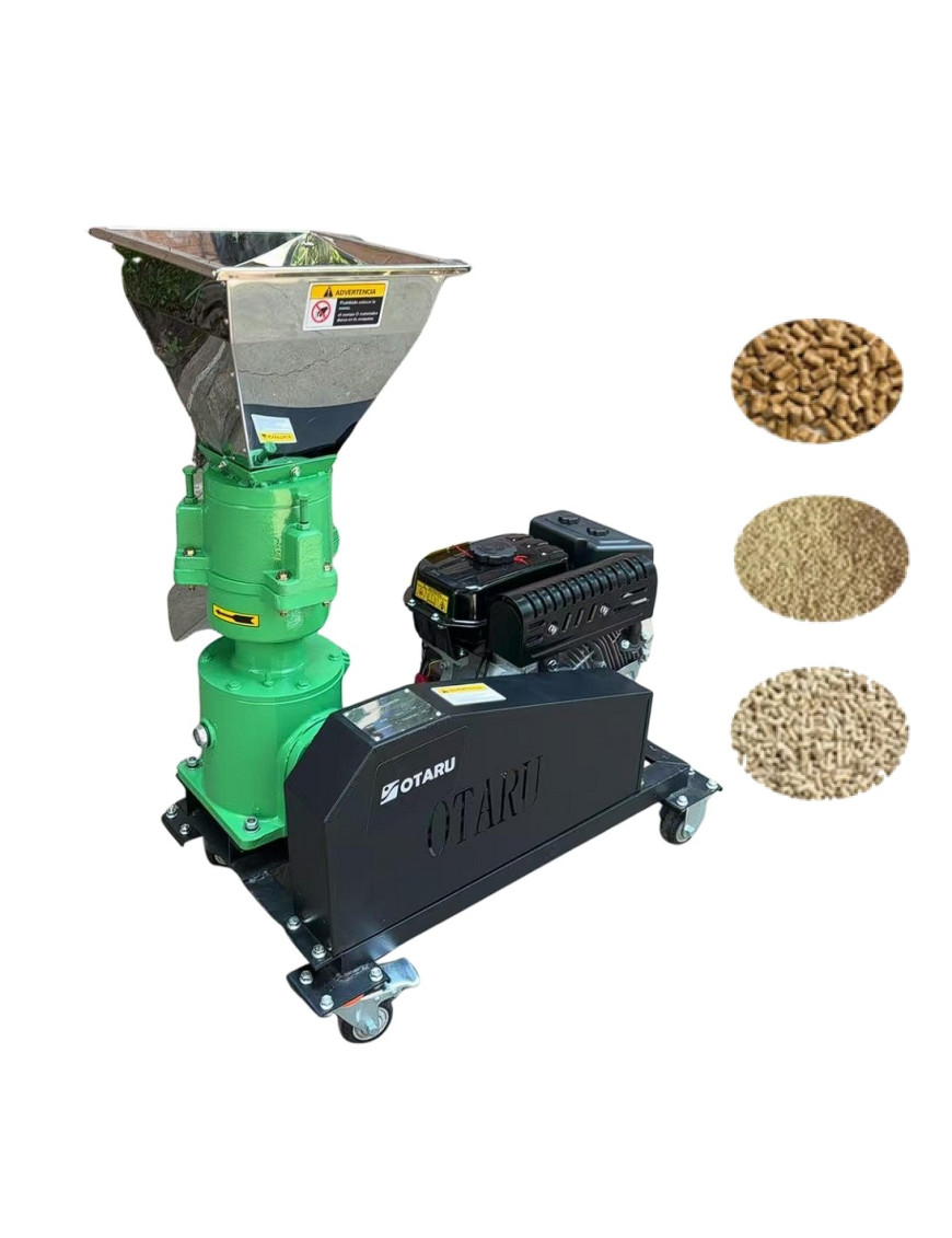 Peletizadora de alimentos Gasolina 7.5HP Loncin 3 molinos