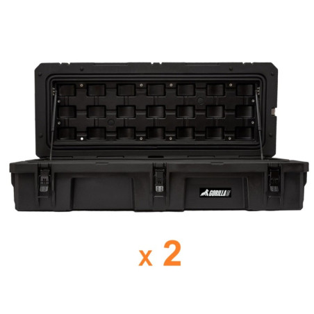 2 Cajas Rotomoldeada 95lts multipropósito con bombines Overland & Off Road