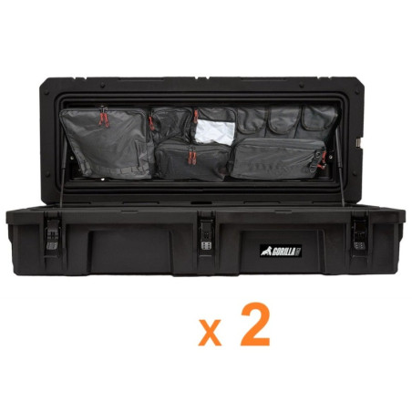 2 Cajas Rotomoldeada 95lts multipropósito con organizador y bombines Overland & Off Road