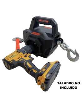 Gorilla Force 680KG Winche portátil funciona con taladro (piola acero 8mts)