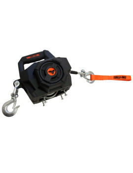 Gorilla Force 680KG Winche portátil funciona con taladro (piola acero 8mts)
