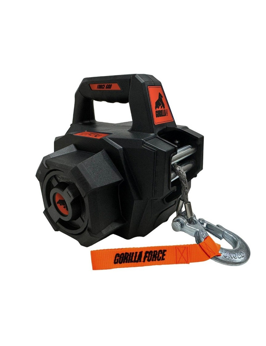 Gorilla Force 680KG Winche portátil funciona con taladro (piola sintética 12mts)