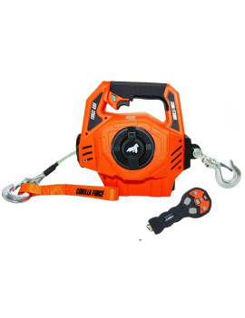 Grúa Giratoria 400KG Extensible Gorilla Force Winche portátil con batería litio (piola de acero))