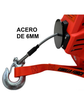 Grúa Giratoria 400KG Extensible Gorilla Force Winche portátil con batería litio (piola de acero))
