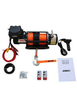 Winche Gorilla Force 13.000 libras 12v control remoto manual e inalámbrico