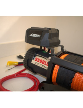 Winche Gorilla Force 9.500 libras 12v control remoto manual e inalámbrico