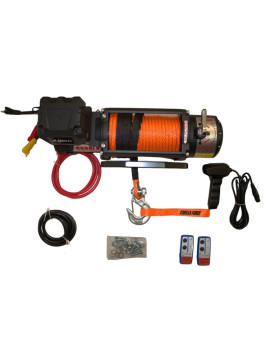 Winche Gorilla Force 9.500 libras 12v control remoto manual e inalámbrico