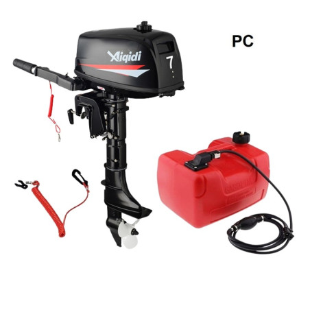 Motor Fuera De Borda 7HP Pata Corta 2T Water Cooler Con Estanque Auxiliar De Combustible