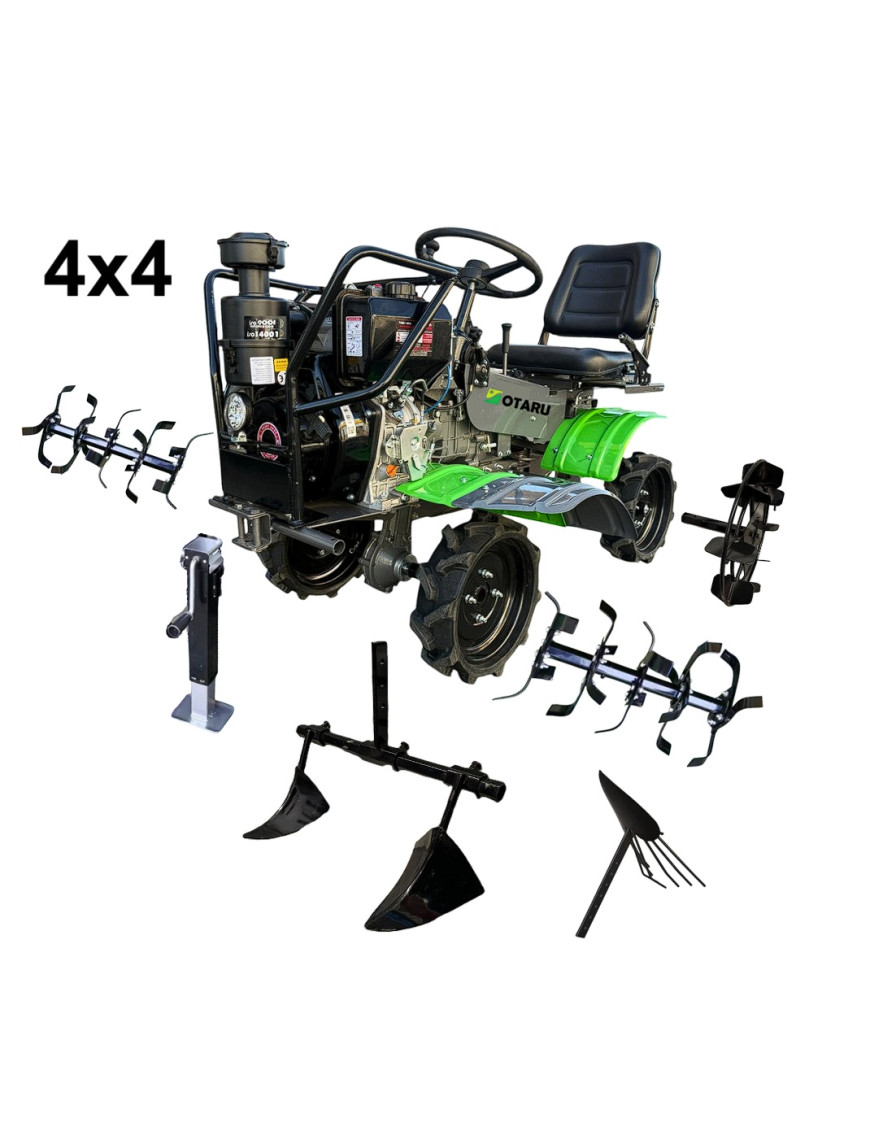Motocultivador Full Diesel 4WD 15 Hp 532cc Otaru