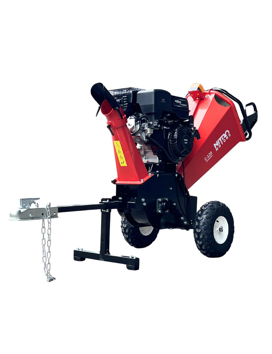 Chipeadora a Gasolina 15hp 4T ajustable 4.8" 120mm partida Eléctrica y Manual Nitro