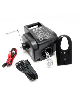 Winche Eléctrico Portátil 3.000 libras 12v Piola Sintética desmontable y control remoto