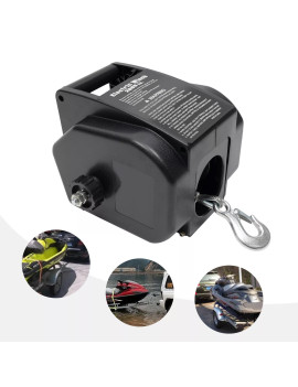 Winche Eléctrico Portátil 3.000 libras 12v Piola Sintética desmontable y control remoto