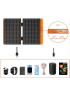 FlexSolar Panel Solar Cargador Plegable de 20 W USB-A USB-C Portátil de Emergencia Monocristalino Impermeable