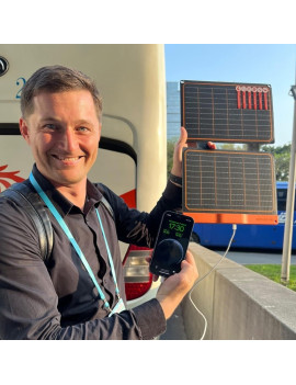 FlexSolar Panel Solar Cargador Plegable de 20 W USB-A USB-C Portátil de Emergencia Monocristalino Impermeable