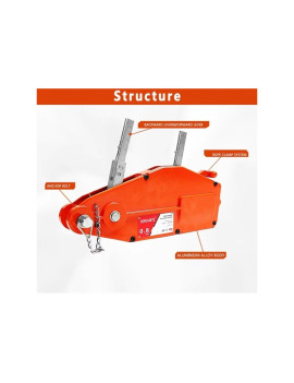 Toyo-Intl Japan Tecle Tirfor 0.8 ton 20 metros profesional aluminio reforzado caja madera