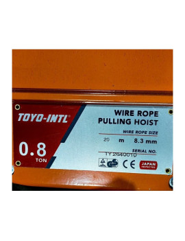 Toyo-Intl Japan Tecle Tirfor 0.8 ton 20 metros profesional aluminio reforzado caja madera