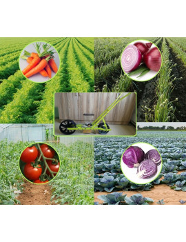 Sembradora Semillas Manual 2 hileras Alta Precisión