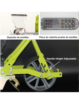 Sembradora Semillas Manual 2 hileras Alta Precisión