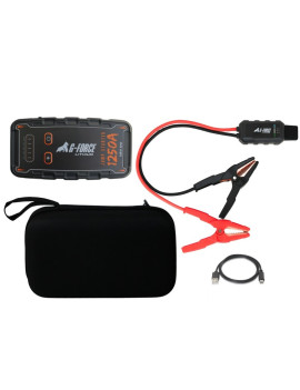 Partidor Arrancador de Baterías 1250A 12V con Linterna y Power Bank G-FORCE