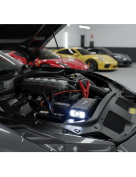 Partidor Arrancador de Baterías 1250A 12V con Linterna y Power Bank G-FORCE