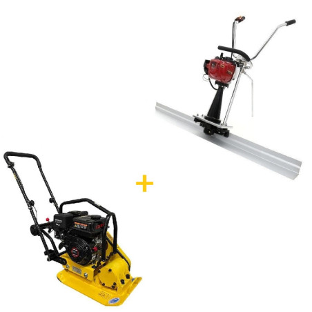 PACK - Placa Compactadora Lifan 10,5KN + Regla Vibradora 2 Metros