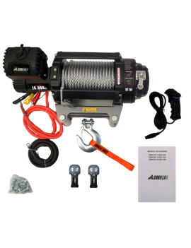Winche Eléctrico Capacidad 18.000 lbs 24v DC Control Remoto Inalámbrico rampa