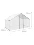 Gallinero Acero Galvanizado 300x200x195cm (6m2) escalera