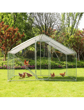 Gallinero Acero Galvanizado 400x300x195cm (12m2) escalera y doble techo