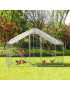 Gallinero Acero Galvanizado 400x300x195cm (12m2) escalera y doble techo