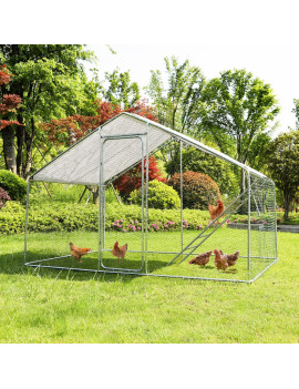 Gallinero Acero Galvanizado 400x300x195cm (12m2) escalera y doble techo