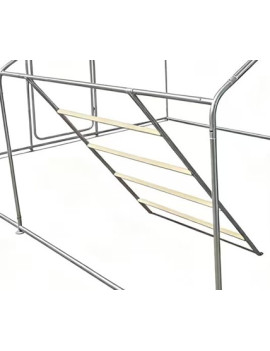 Gallinero Acero Galvanizado 300x200x195cm (6m2) escalera
