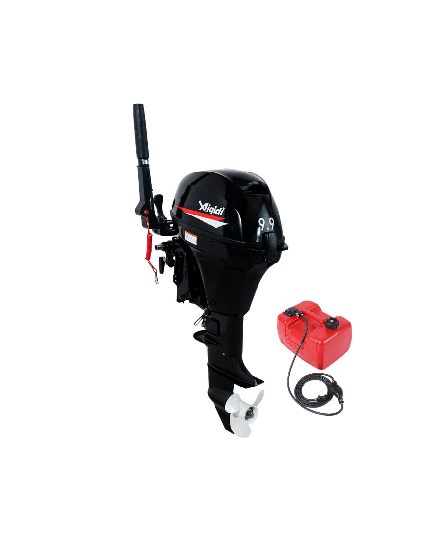 Motor fuera de borda 9.9HP Pata Larga 4T water cooler con estanque auxiliar de combustible