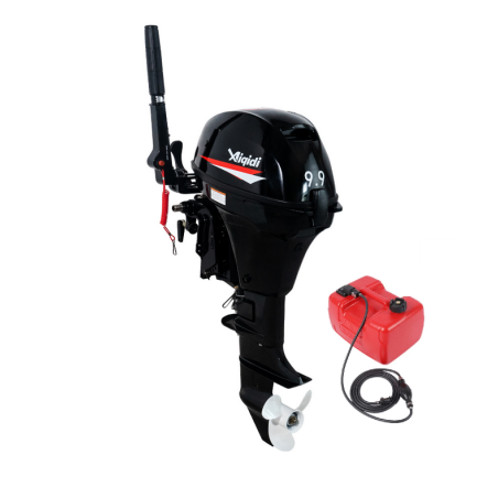 Motor fuera de borda 9.9HP Pata Larga 4T water cooler con estanque auxiliar de combustible