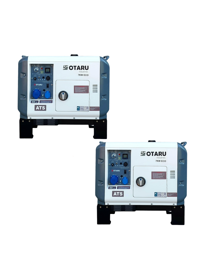 PACK X 2 Generador Diesel 7kw Cerrado Monofásico OTARU Control Remoto