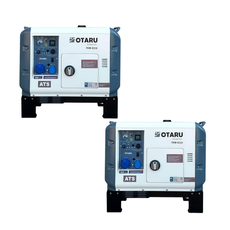 PACK X 2 Generador Diesel 7kw Cerrado Monofásico OTARU Control Remoto