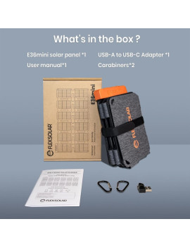 FlexSolar MINI Panel Solar Cargador Plegable de 36W USB-A USB-C Portátil de Emergencia Monocristalino Impermeable