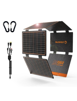 Pack FlexSolar Panel Solar Cargador Plegable de 60W x 2 USB-A USB-C y DC 20-28V Portátil de Emergencia Monocristalino