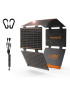 Pack FlexSolar Panel Solar Cargador Plegable de 60W x 2 USB-A USB-C y DC 20-28V Portátil de Emergencia Monocristalino