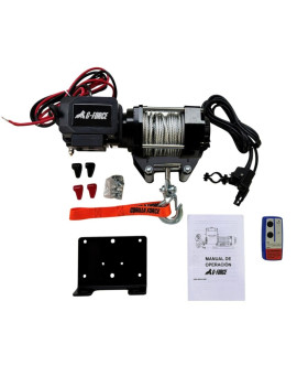 Winche Gorilla Force 3.500 libras 12v piola acero control remoto manual e inalámbrico