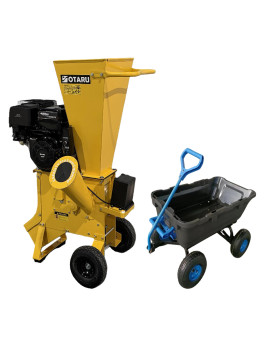 Pack Chipeadora a Gasolina 15hp 4T 4 Pulgadas + Carrito Tolva abatible 300 kg