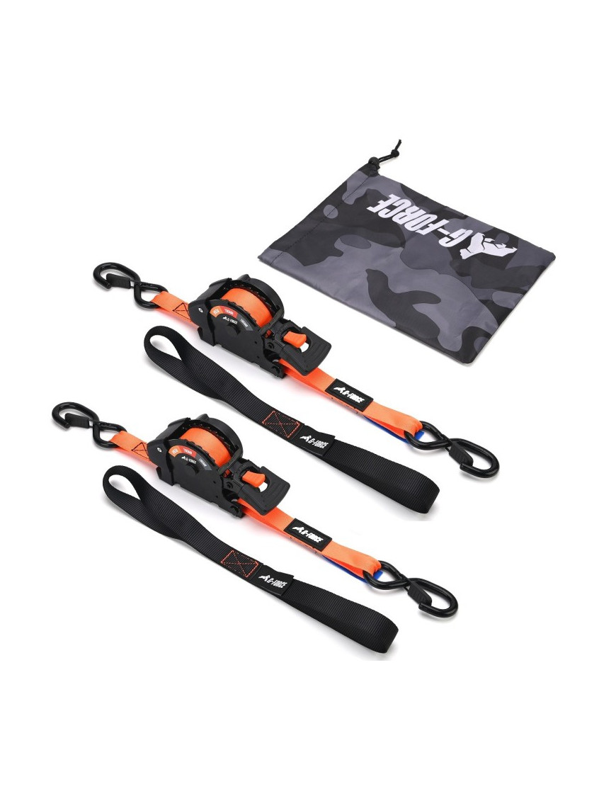 Pack 2 Eslingas Retráctil Amarre G-Force 4.5 mts Incluye Bolsa Capacidad Máxima 800 kilos