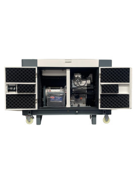 Generador Diesel 15KVA Cerrado 220v Monofásico 2 Cilindros en V con Ruedas Otaru