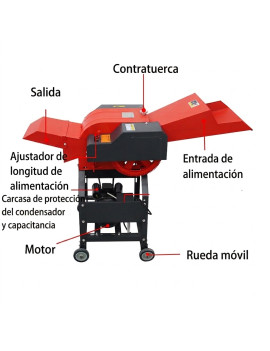 Triturador De Forraje Y Residuos Orgánicos Multiusos 3HP 220V