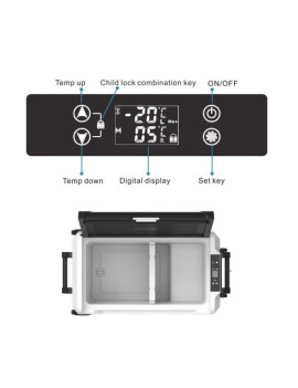 Refrigerador Nevera Portátil 55 litros G-Force 12V / 24V / 220V Bluetooth para Vehículos y Camping